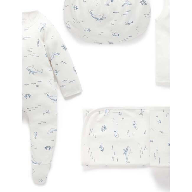 Newborn Hospital Gift Pack 6 Piece Vanilla Nautical Pack - Mixed Apparel Set - 4