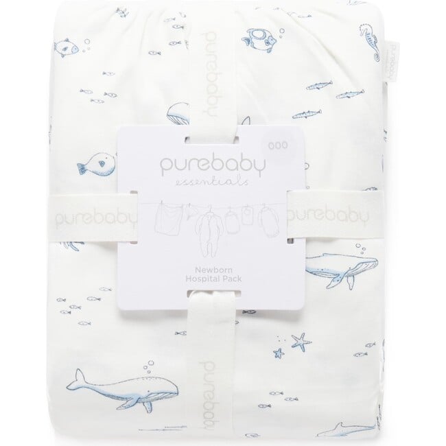 Newborn Hospital Gift Pack 6 Piece Vanilla Nautical Pack - Mixed Apparel Set - 5