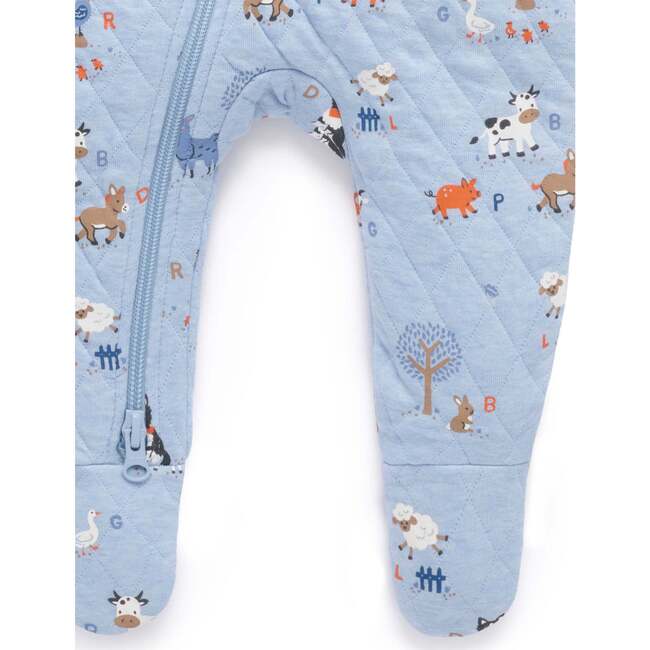 Quilted Footie Farm Alphabet Print - Rompers - 4