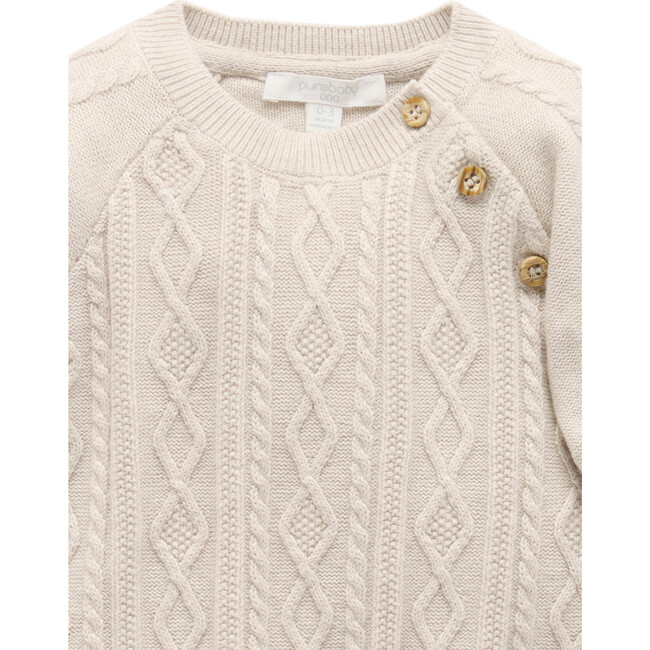 Cable Knit Set Wheat Melange