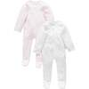 2 Pack Zip Footie Pale Pink Pack - Rompers - 1 - thumbnail