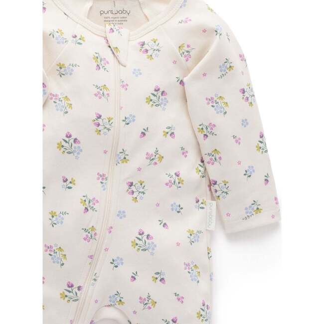 Printed Zip Footie 2 Pack Cherry Blossom Print - Rompers - 3