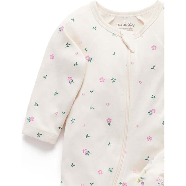 Printed Zip Footie 2 Pack Cherry Blossom Print - Rompers - 4
