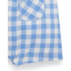 Linen Blend Romper & Sunhat Ocean Gingham - Rompers - 4