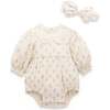 Gathered Bodysuit & Headband Primrose Print - Onesies - 1 - thumbnail