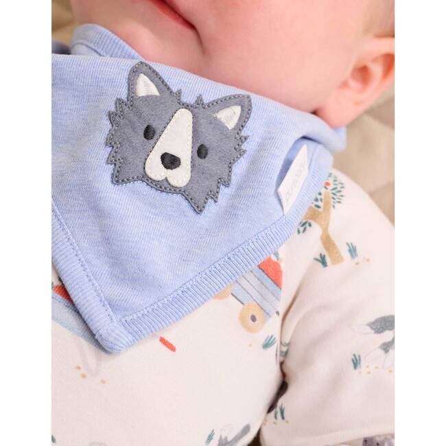 Thick Zip Footie & Bib Set Hearding Sheep Print - Rompers - 7