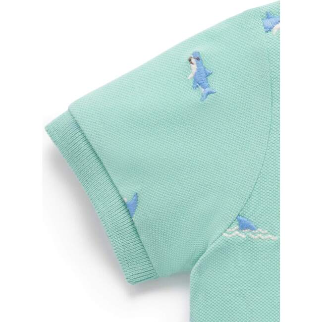 Shark Polo Shirt & Short Set, Shark Broderie