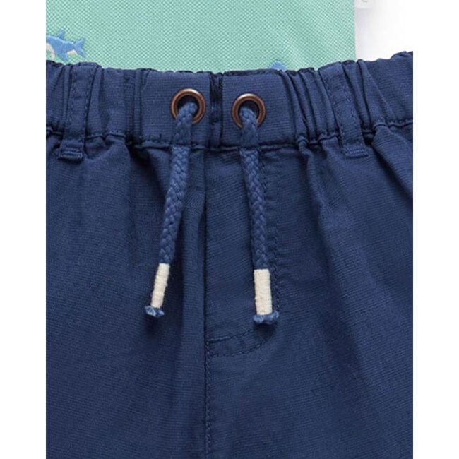 Shark Polo Shirt & Short Set, Shark Broderie - Mixed Apparel Set - 3