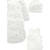 Newborn Hospital Gift Pack 6 Piece Vanilla Blossom Pack - Mixed Apparel Set - 3