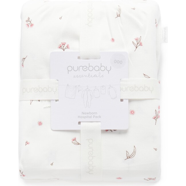 Newborn Hospital Gift Pack 6 Piece Vanilla Blossom Pack - Mixed Apparel Set - 5