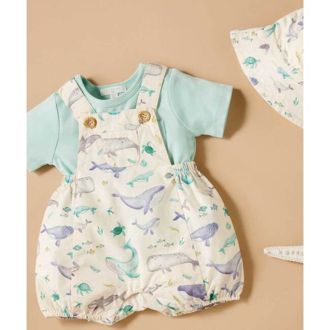 Short Leg Overall & Hat Set Whale