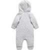 Quilted Hooded Coverall Pale Grey Melange - Rompers - 2