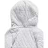 Quilted Hooded Coverall Pale Grey Melange - Rompers - 3