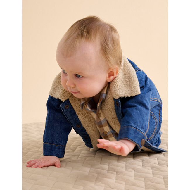 Denim Sherpa Jacket Mid Denim - Jackets - 3