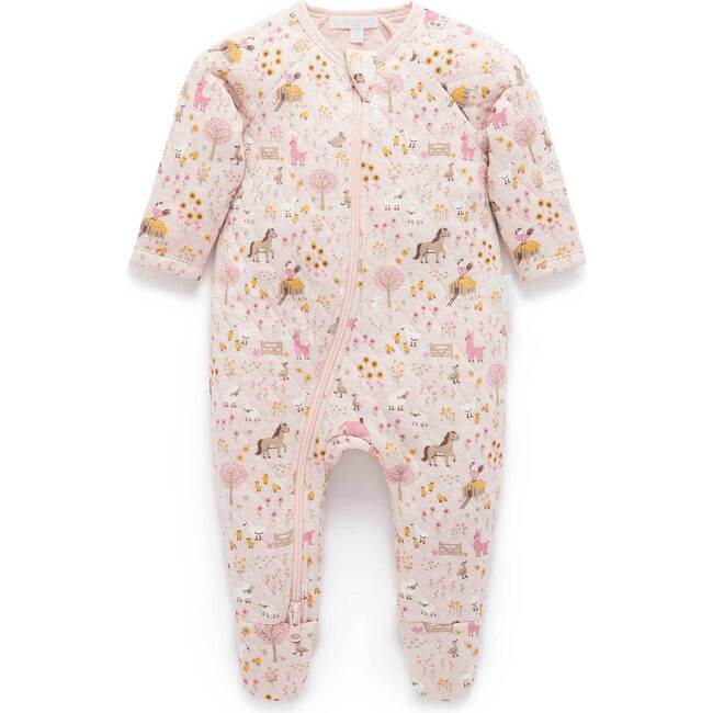 Quilted Footie Farmhouse Print