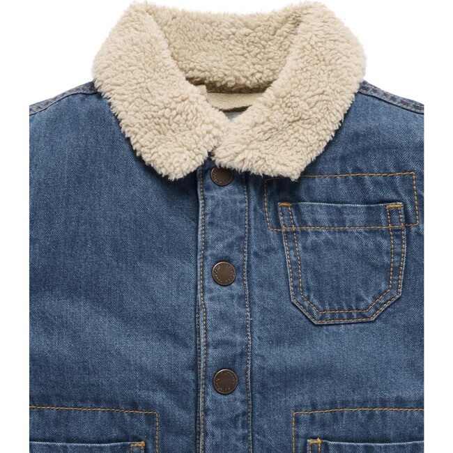 Denim Sherpa Jacket Mid Denim - Jackets - 4