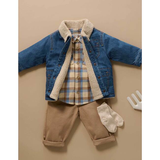 Denim Sherpa Jacket Mid Denim - Jackets - 5