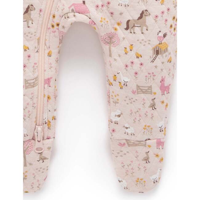 Quilted Footie Farmhouse Print - Rompers - 3
