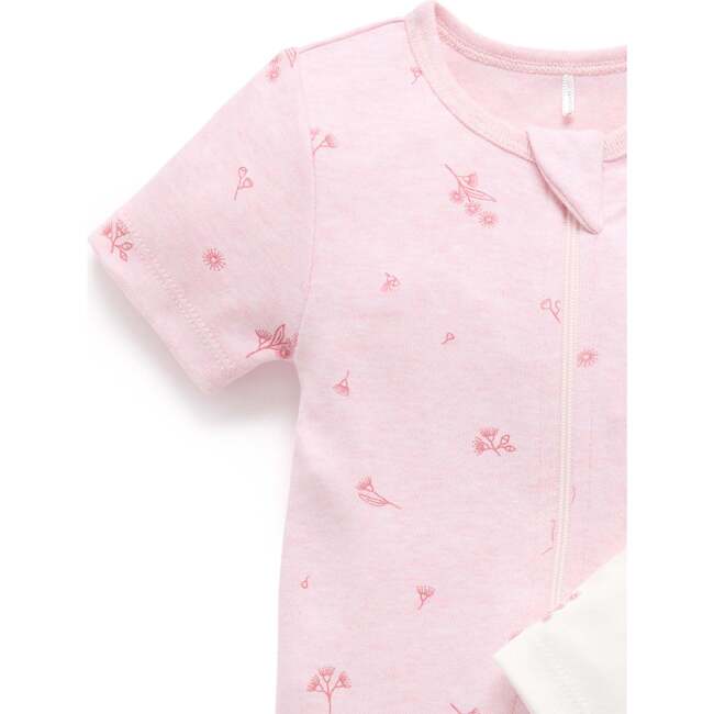 2 Pack Short Zip Romper Pale Pink Blossom Pack