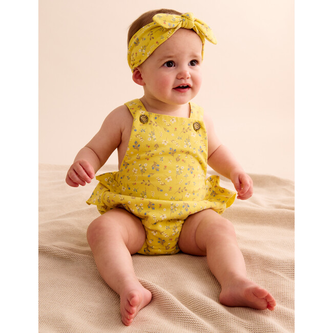 Sunshine Ruffle Romper with Headband Sunshine Floral