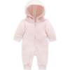 Quilted Hooded Coverall Soft Pink Melange - Rompers - 1 - thumbnail