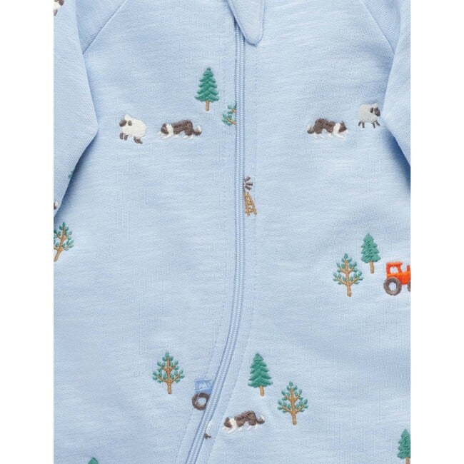 Embroidered Fleece Footie Herding Sheep Broderie - Rompers - 5
