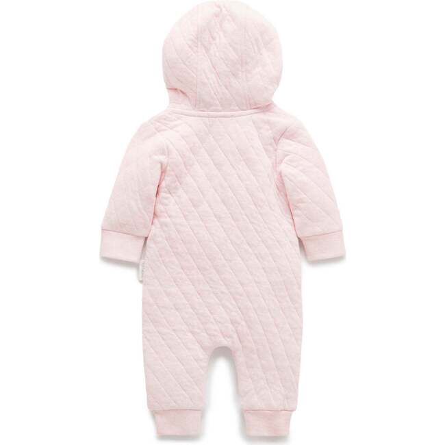 Quilted Hooded Coverall Soft Pink Melange