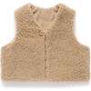 Shearling Reversible Vest Mushroom - Vests - 1 - thumbnail