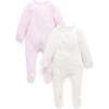 2 Pack Zip Footie Pale Pink Bear Pack - Footie Pajamas - 1 - thumbnail