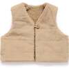 Shearling Reversible Vest Mushroom - Vests - 4 - thumbnail