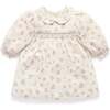 Smocked Dress Wheat Strawberry Blossom Print - Dresses - 1 - thumbnail