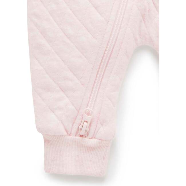 Quilted Hooded Coverall Soft Pink Melange - Rompers - 5