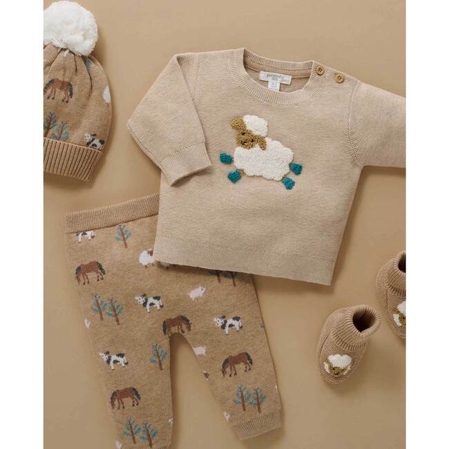 On The Farm Jumper Almond Melange - Sweaters - 6