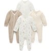 4 Pack Zip Footie Vanilla Wattle Bee Pack - Rompers - 1 - thumbnail