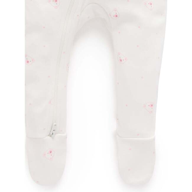 2 Pack Zip Footie Pale Pink Bear Pack - Footie Pajamas - 4