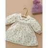 Smocked Dress Wheat Strawberry Blossom Print - Dresses - 2 - thumbnail