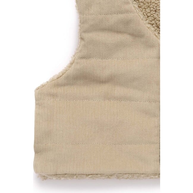Shearling Reversible Vest Mushroom - Vests - 6