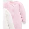 4 Pack Zip Footie Pale Pink Bear Pack - Footie Pajamas - 4 - thumbnail