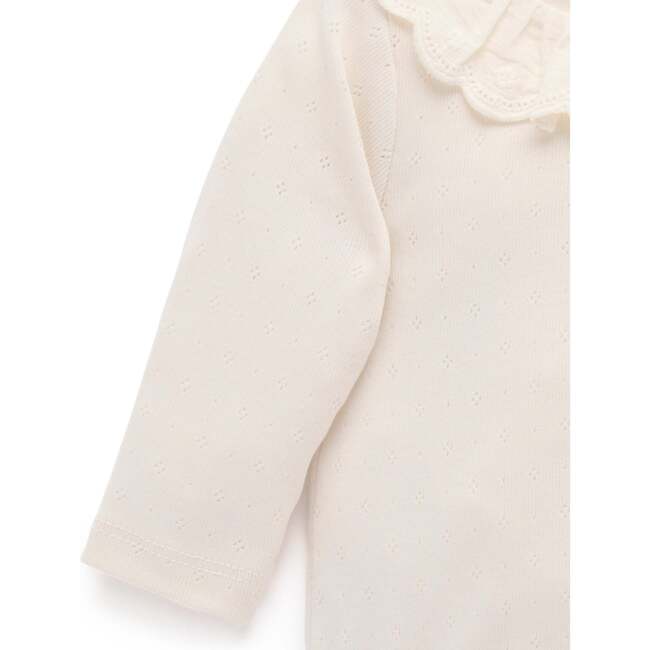 Ruffle Pointelle Bodysuit Cloud - Onesies - 3