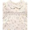 Smocked Dress Wheat Strawberry Blossom Print - Dresses - 5 - thumbnail