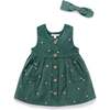 Corduroy Pinnie & Headband Set Apple Broderie - Dresses - 1 - thumbnail