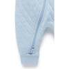 Quilted Hooded Coverall Soft Blue Melange - Rompers - 3 - thumbnail