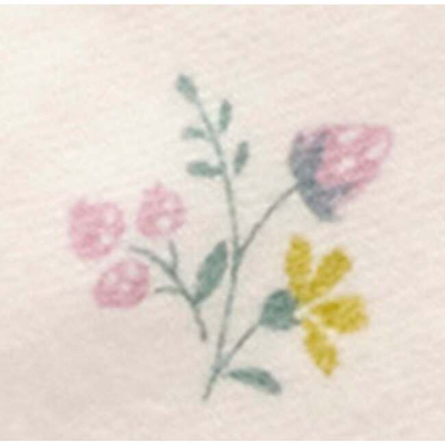 Smocked Dress Wheat Strawberry Blossom Print - Dresses - 7