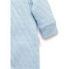 Quilted Hooded Coverall Soft Blue Melange - Rompers - 4 - thumbnail