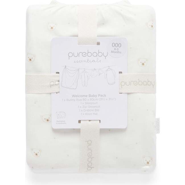 Welcome Baby Gift Pack 5 Piece Vanilla Bear - Mixed Apparel Set - 5