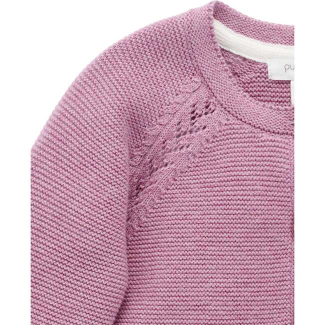 Scalloped Cardigan Lavender Melange - Cardigans - 3