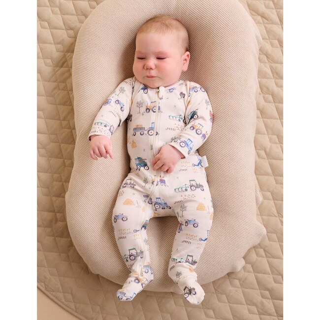 Printed Zip Footie 2 Pack Farm Vehicles Print