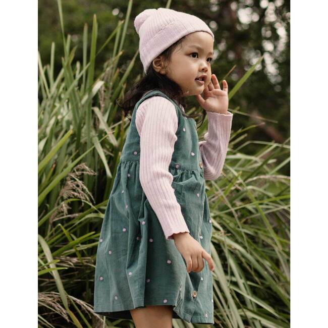 Corduroy Pinnie & Headband Set Apple Broderie - Dresses - 3