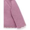 Scalloped Cardigan Lavender Melange - Cardigans - 4