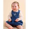 Embroidered Pinnie Set Mid Denim - Dresses - 2